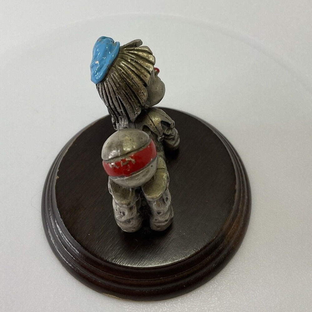 Vintage‎ George Good Pewter Clown Balancing Ball On Feet Figurine on Wood Base - Picture 4 of 6